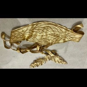 Gold leather wrap belt/harness